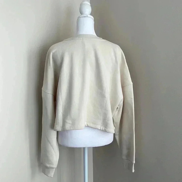 Calvin Klein Performance Stacked Logo Long Sleeve Cropped Pullover - Picture 6 of 12